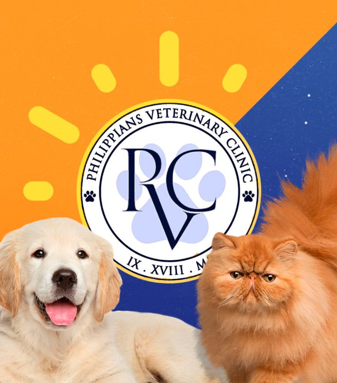 Background with a clock and a logo